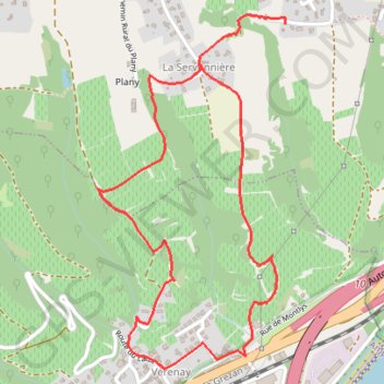 Petite boucle de Vernay via l'Atelier de Saint Cyr GPS track, route, trail