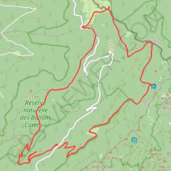 Le Ballon de Servance GPS track, route, trail