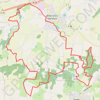 Bréal-sous-Monfort GPS track, route, trail