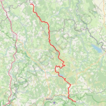 Étape 4 : Paulhac-en-Margeride - Bagnols-Les-Bains GPS track, route, trail