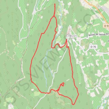 Petite rando vers Le Crestet GPS track, route, trail