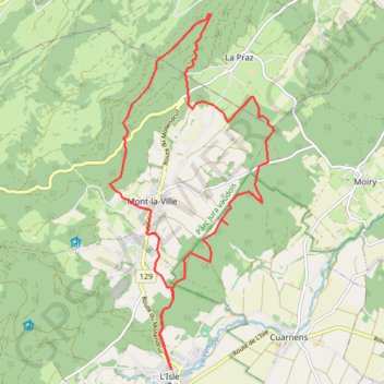 Les blocs erratiques du pied du Jura - Suisse GPS track, route, trail