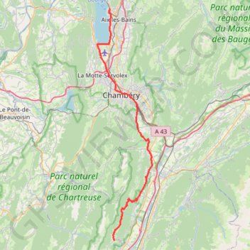Sur les pas des huguenots - De Saint-Bernard du Touvet à Aix-les-bains GPS track, route, trail