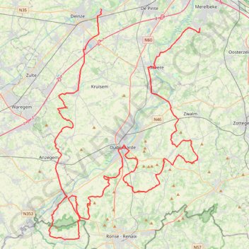 Vlaamse Ardennen route (TRACK) GPS track, route, trail