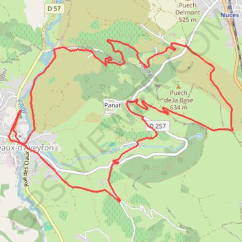 Autour de Panat GPS track, route, trail