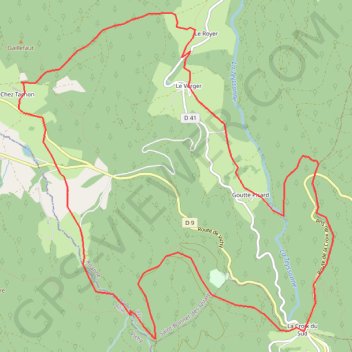 Les Biefs - Le Verger GPS track, route, trail