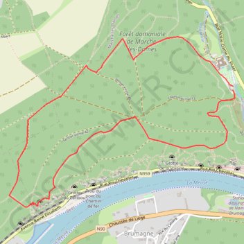 Forêt de Marche-les-Dames GPS track, route, trail