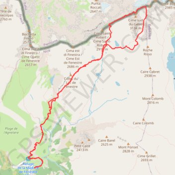 Cime du Gélas GPS track, route, trail