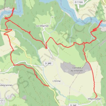 Passerelles du Monteynard GPS track, route, trail