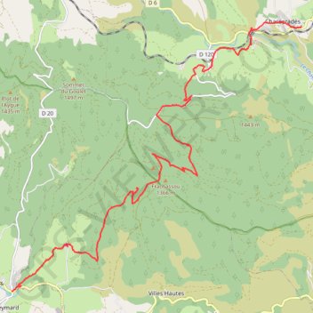 Chemin de Stevenson Sud étape 1 GPS track, route, trail