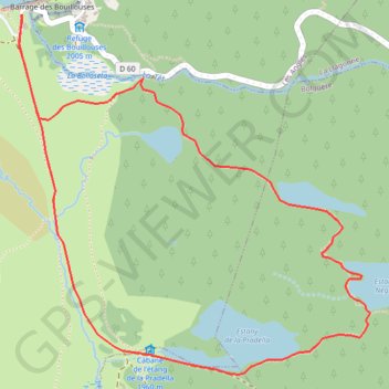 Les Bouillouses - lacs d'en bas GPS track, route, trail