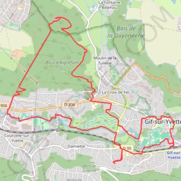 Gif-sur-Yvette - Entre ville et campagne GPS track, route, trail
