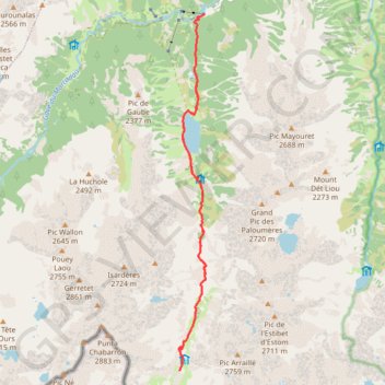 Refuge des oulettes 2151m GPS track, route, trail
