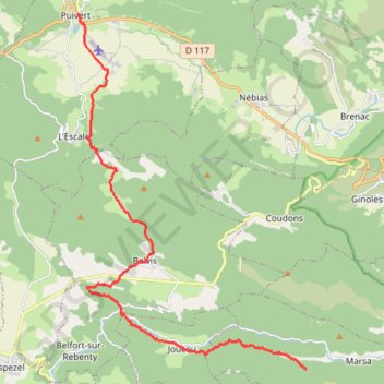 Pays Cathare J5 GPS track, route, trail