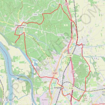 Le Vignoble de Châteauneuf-du-Pape GPS track, route, trail