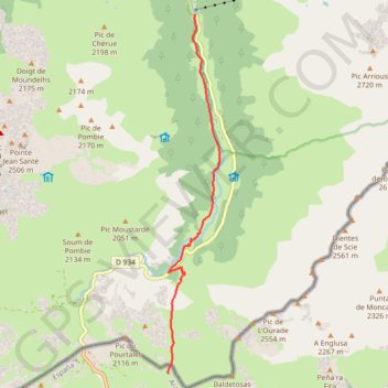 Chemin d'OSSAU GPS track, route, trail