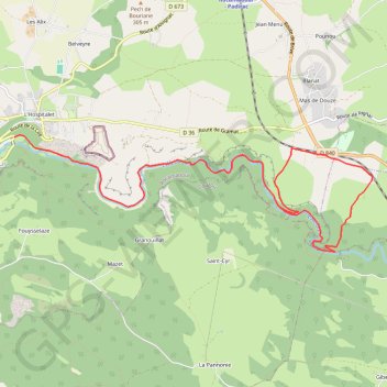 Rocamadour Moulin du Saut GPS track, route, trail