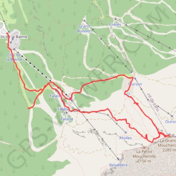 Grande Moucherolle GPS track, route, trail