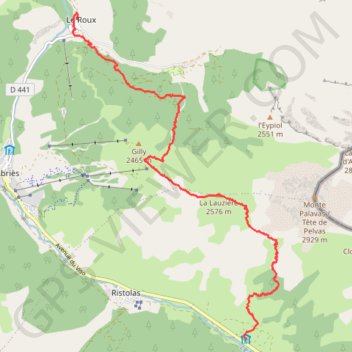 La Monta - Le Roux (Tour du Queyras) GPS track, route, trail