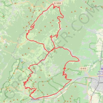 Itinéraire dans les Vosges depuis Le Bonhomme GPS track, route, trail