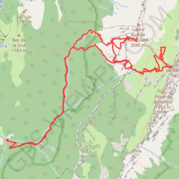 Lances de Malissard et Dôme de Bellefond GPS track, route, trail