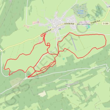 Les pistes d'Arc-sous-Cicon GPS track, route, trail