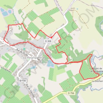 Circuit Fleurancellerie - La Regrippiere GPS track, route, trail