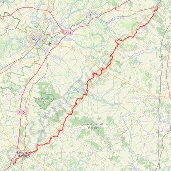 GR655 Randonnée de Lusignan (Vienne) à Mazeray (Charente-Maritime) GPS track, route, trail