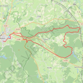 Autun GPS track, route, trail