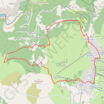 Trail des 2 Alpes GPS track, route, trail