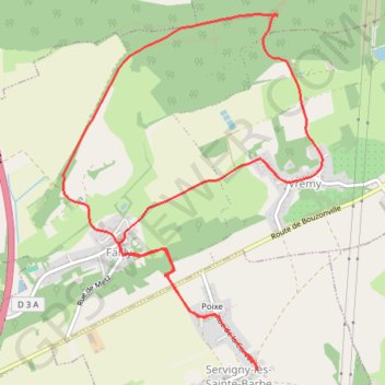 Servigny (57) GPS track, route, trail