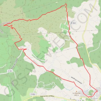 Rognes - Sentiers des vignerons GPS track, route, trail