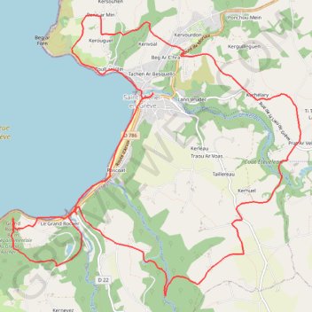 Saint Michel en Grève GPS track, route, trail