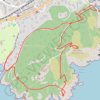 Petite boucle autour du cap du Dramont GPS track, route, trail