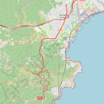 Mandelieu - Pic de l'Ours GPS track, route, trail