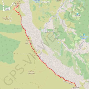 Le Grand Bénare depuis Le Maïdo GPS track, route, trail