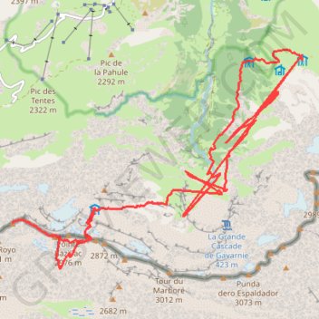 Petite boucle autour du Mont Perdu - J2 GPS track, route, trail