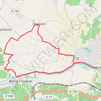 Circuit des Pierrères - Jarnac GPS track, route, trail