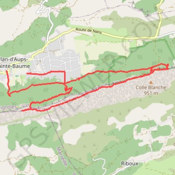 Plan d'Aups - La Sainte Baume GPS track, route, trail