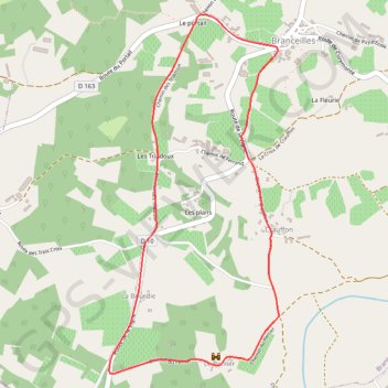 Autour du Vignoble - Branceilles - Pays de la Vallée de la Dordogne Corrézienne GPS track, route, trail
