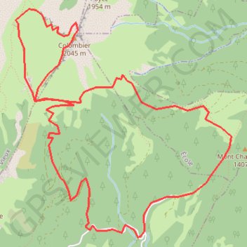 Mont Colombier GPS track, route, trail
