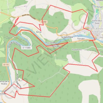 CAB stage St-Antonin 2e boucle GPS track, route, trail