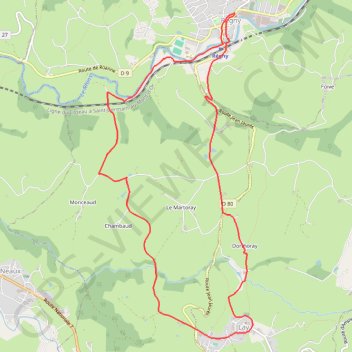 Découverte du viaduc de l'Ecoron - Régny GPS track, route, trail