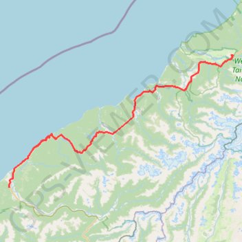 Haast - Fox Glacier GPS track, route, trail