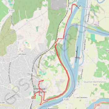 Villeneuve-les-Avignon GPS track, route, trail