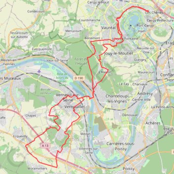 Cergy Morainvilliers GPS track, route, trail