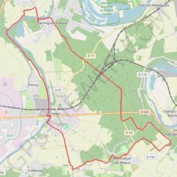 Germigny-l'Évêque et les bords de Marne GPS track, route, trail