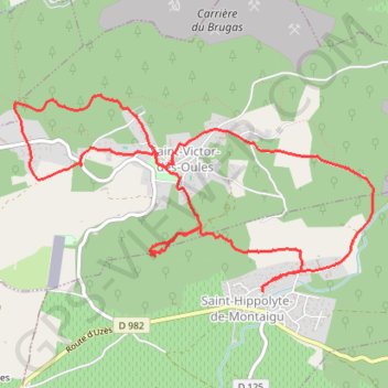 Saint-Hippolyte de Montaigu - Saint-Victor des Oules GPS track, route, trail