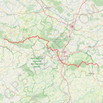 GR 22 : De La Perrière à Bagnoles-de-l'Orne (Orne) GPS track, route, trail