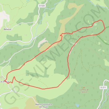 Les enfrux 11kms GPS track, route, trail